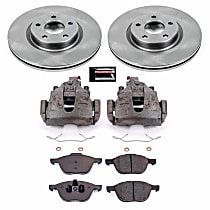 KCOE4575A Front OE Stock Replacement Low-Dust Ceramic Brake Pad, Rotor and Caliper Kit