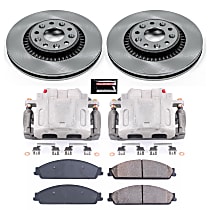 KCOE4599 Front Brake Disc and Caliper Kit, Natural Caliper, Ceramic, 5 Lugs, Z17 OE Replacement