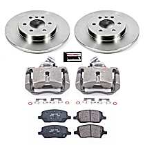 KCOE4609 Rear Brake Disc and Caliper Kit, Natural Caliper, Ceramic, 6 Lugs, Z17 OE Replacement