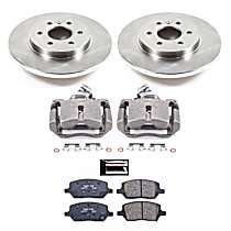 KCOE4610 Rear Brake Disc and Caliper Kit, Natural Caliper, Ceramic, 6 Lugs, Z17 OE Replacement