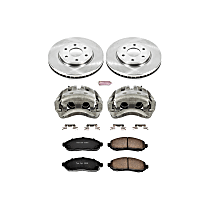 KCOE4611 Front Brake Disc and Caliper Kit, Natural Caliper, Ceramic, 6 Lugs, Z17 OE Replacement