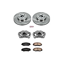 KCOE4669 Front Brake Disc and Caliper Kit, Natural Caliper, Ceramic, 5 Lugs, Z17 OE Replacement