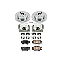 Rear Brake Disc and Caliper Kit, Natural Caliper, Ceramic, 5 Lugs, Z17 OE Replacement