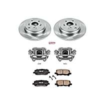 3-Piece Kit Rear, Brake Disc and Caliper Kit, All Wheel Drive, Base, Natural Caliper, Ceramic, 5 Lugs, Z17 OE Replacement