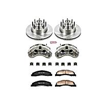 3-Piece Kit Front, Brake Disc and Caliper Kit, Natural Caliper, Ceramic, 8 Lugs, Z17 OE Replacement