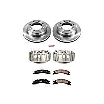 3-Piece Kit Rear, Brake Disc and Caliper Kit, Natural Caliper, Ceramic, 8 Lugs, Z17 OE Replacement