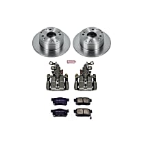 KCOE4991 Rear Brake Disc and Caliper Kit, Natural Caliper, Ceramic, 4 Lugs, Z17 OE Replacement