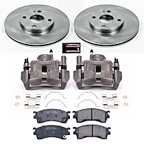 KCOE5031 Front Brake Disc and Caliper Kit, Natural Caliper, Ceramic, 4 Lugs, Z17 OE Replacement