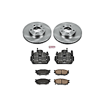 KCOE5169A Front Brake Disc and Caliper Kit, Natural Caliper, Ceramic, 5 Lugs, Z17 OE Replacement