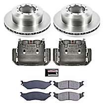 KCOE5184 Front OR Rear OE Stock Replacement Low-Dust Ceramic Brake Pad, Rotor and Caliper Kit