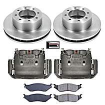KCOE5185 Front Brake Disc and Caliper Kit, Natural Caliper, Ceramic, 8 Lugs, Z17 OE Replacement