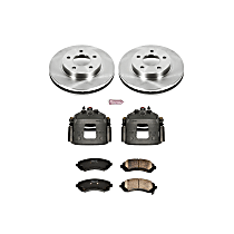 KCOE5233 Front Brake Disc and Caliper Kit, Natural Caliper, Ceramic, 5 Lugs, Z17 OE Replacement
