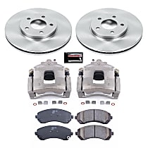 KCOE5234 Front Brake Disc and Caliper Kit, Natural Caliper, Ceramic, 5 Lugs, Z17 OE Replacement