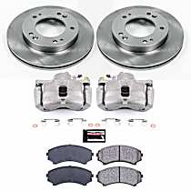KCOE5259 Front Brake Disc and Caliper Kit, Natural Caliper, Ceramic, 6 Lugs, Z17 OE Replacement
