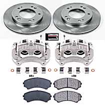 KCOE5259A Front Brake Disc and Caliper Kit, Natural Caliper, Ceramic, 6 Lugs, Z17 OE Replacement