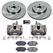 3-Piece Kit Front, Brake Disc and Caliper Kit, front caliper casting # 60-32, Natural Caliper, Ceramic, 5 Lugs, Z17 OE Replacement
