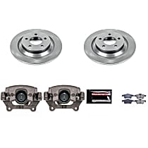 KCOE5310 Rear Brake Disc and Caliper Kit, Natural Caliper, Ceramic, 5 Lugs, Z17 OE Replacement