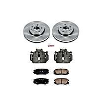 Front Brake Disc and Caliper Kit, Natural Caliper, Ceramic, 5 Lugs, Z17 OE Replacement
