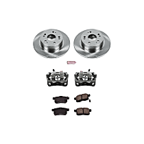 KCOE5368 Rear Brake Disc and Caliper Kit, Natural Caliper, Ceramic, 5 Lugs, OE Replacement