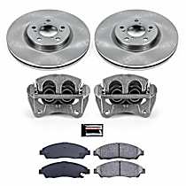 3-Piece Kit Front, Brake Disc and Caliper Kit, All Wheel Drive, Base, Natural Caliper, Ceramic, 5 Lugs, Z17 OE Replacement