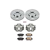 KCOE5377 Front Brake Disc and Caliper Kit, Natural Caliper, Ceramic, 5 Lugs, Z17 OE Replacement