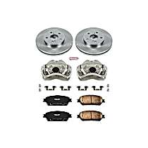 KCOE5438A Front Brake Disc and Caliper Kit, Natural Caliper, Ceramic, 5 Lugs, Z17 OE Replacement