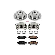 KCOE5498 Rear Brake Disc and Caliper Kit, Natural Caliper, Ceramic, 5 Lugs, Z17 OE Replacement
