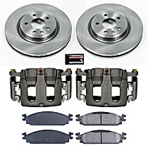 KCOE5509 Front Brake Disc and Caliper Kit, Natural Caliper, Ceramic, 5 Lugs, Z17 OE Replacement