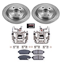 KCOE5552A Rear Brake Disc and Caliper Kit, Natural Caliper, Ceramic, 5 Lugs, Z17 OE Replacement