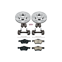 Front, Brake Disc and Caliper Kit, MFG From 12/2009, Natural Caliper, Ceramic, 5 Lugs, Z17 OE Replacement
