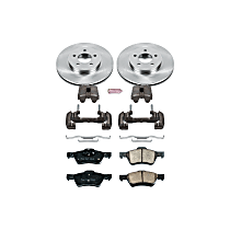 Front, Brake Disc and Caliper Kit, MFG From 12/2009, Natural Caliper, Ceramic, 5 Lugs, Z17 OE Replacement