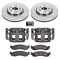 Front Brake Disc and Caliper Kit, Natural Caliper, Ceramic, 5 Lugs, Z17 OE Replacement