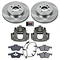 KCOE5724 Front Brake Disc and Caliper Kit, Natural Caliper, Ceramic, 4 Lugs, Z17 OE Replacement