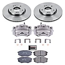 KCOE5806 Front Brake Disc and Caliper Kit, Natural Caliper, Ceramic, 5 Lugs, Z17 OE Replacement