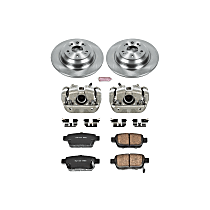 KCOE5854 Rear Brake Disc and Caliper Kit, Natural Caliper, Ceramic, 5 Lugs, Z17 OE Replacement