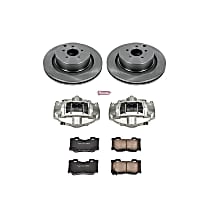 KCOE5861 Rear Brake Disc and Caliper Kit, Natural Caliper, Ceramic, 5 Lugs, Z17 OE Replacement