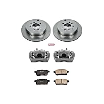 KCOE5876 Rear Brake Disc and Caliper Kit, Natural Caliper, Ceramic, 5 Lugs, Z17 OE Replacement