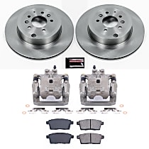 KCOE5877A Rear Brake Disc and Caliper Kit, Natural Caliper, Ceramic, 5 Lugs, Z17 OE Replacement