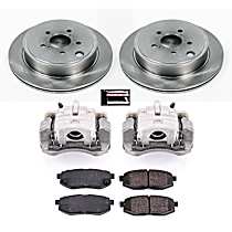 2-Wheel Set Power Stop&reg; KCOE5883 Rear OE Stock Replacement Low-Dust Ceramic Brake Pad, Rotor and Caliper Kit