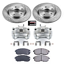 KCOE5887 Front Brake Disc and Caliper Kit, Natural Caliper, Ceramic, 5 Lugs, Z17 OE Replacement