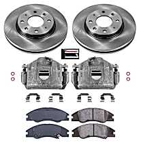 KCOE5903 Front Brake Disc and Caliper Kit, Natural Caliper, Ceramic, 4 Lugs, Z17 OE Replacement