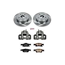 Rear Brake Disc and Caliper Kit, Natural Caliper, Ceramic, 5 Lugs, Z17 OE Replacement