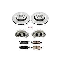 3-Piece Kit Front, Brake Disc and Caliper Kit, 330mm  Rotors, Natural Caliper, Ceramic, 5 Lugs, Z17 OE Replacement