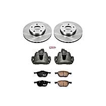 3-Piece Kit Front, Brake Disc and Caliper Kit, Natural Caliper, Ceramic, 5 Lugs, Z17 OE Replacement