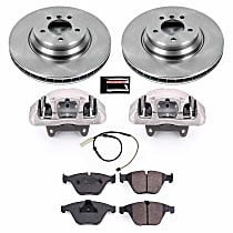 KCOE6055 Front Brake Disc and Caliper Kit, Natural Caliper, Ceramic, 5 Lugs, Z17 OE Replacement