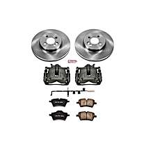 KCOE6068 Front Brake Disc and Caliper Kit, Natural Caliper, Ceramic, 4 Lugs, Z17 OE Replacement