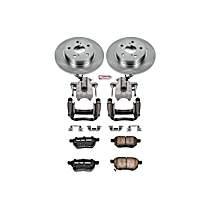 3-Piece Kit Rear, Brake Disc and Caliper Kit, Natural Caliper, Ceramic, 5 Lugs, Z17 OE Replacement