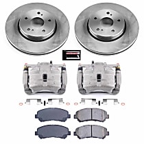 KCOE6102 Front Brake Disc and Caliper Kit, Natural Caliper, Ceramic, 5 Lugs, Z17 OE Replacement