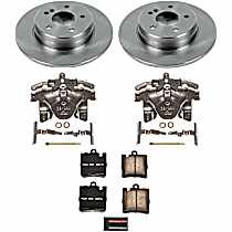 KCOE620 Rear Brake Disc and Caliper Kit, Natural Caliper, Ceramic, 5 Lugs, Z17 OE Replacement