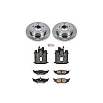 KCOE6263 Rear Brake Disc and Caliper Kit, Natural Caliper, Ceramic, 5 Lugs, Z17 OE Replacement